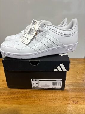 adidas women’s Hoops 4.0 All-White Casual Sneakers shoes new sz 9